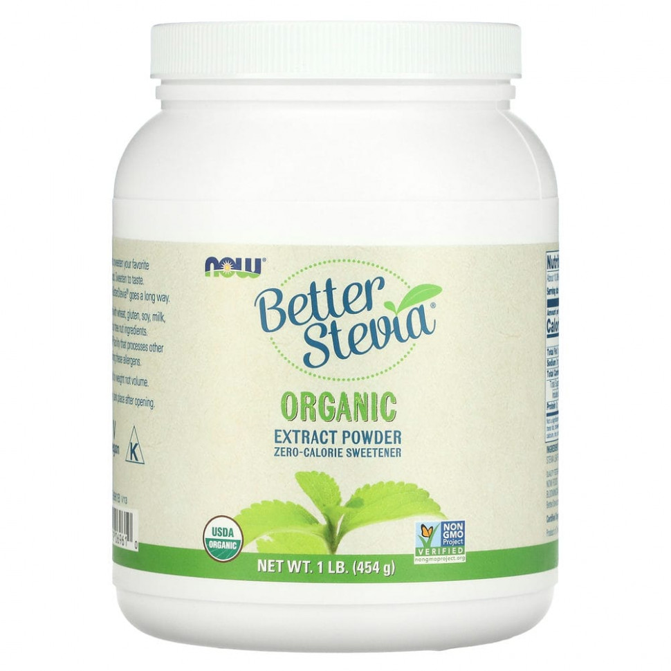   NOW Foods, Better Stevia, Organic Extract Powder, 1  (454 )   -     , -  