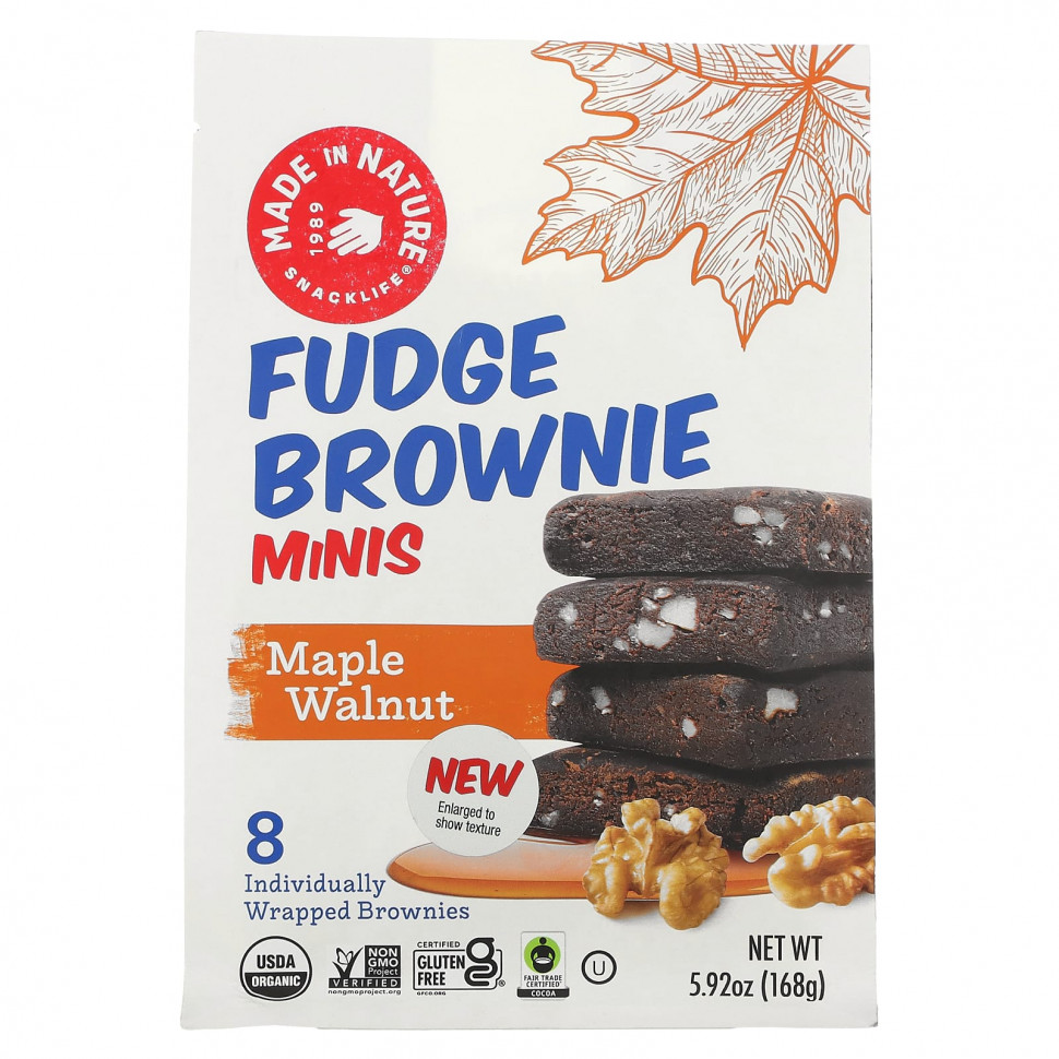   Made in Nature, Fundge Brownie Minis,  , 8 , 168  (5,92 )   -     , -  