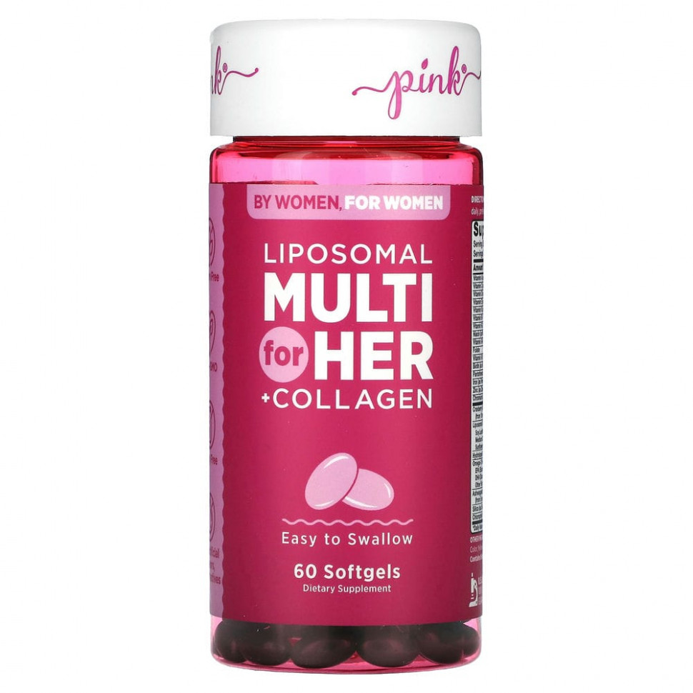   Pink, Liposomal Multi For Her + Collagen, 60     -     , -  