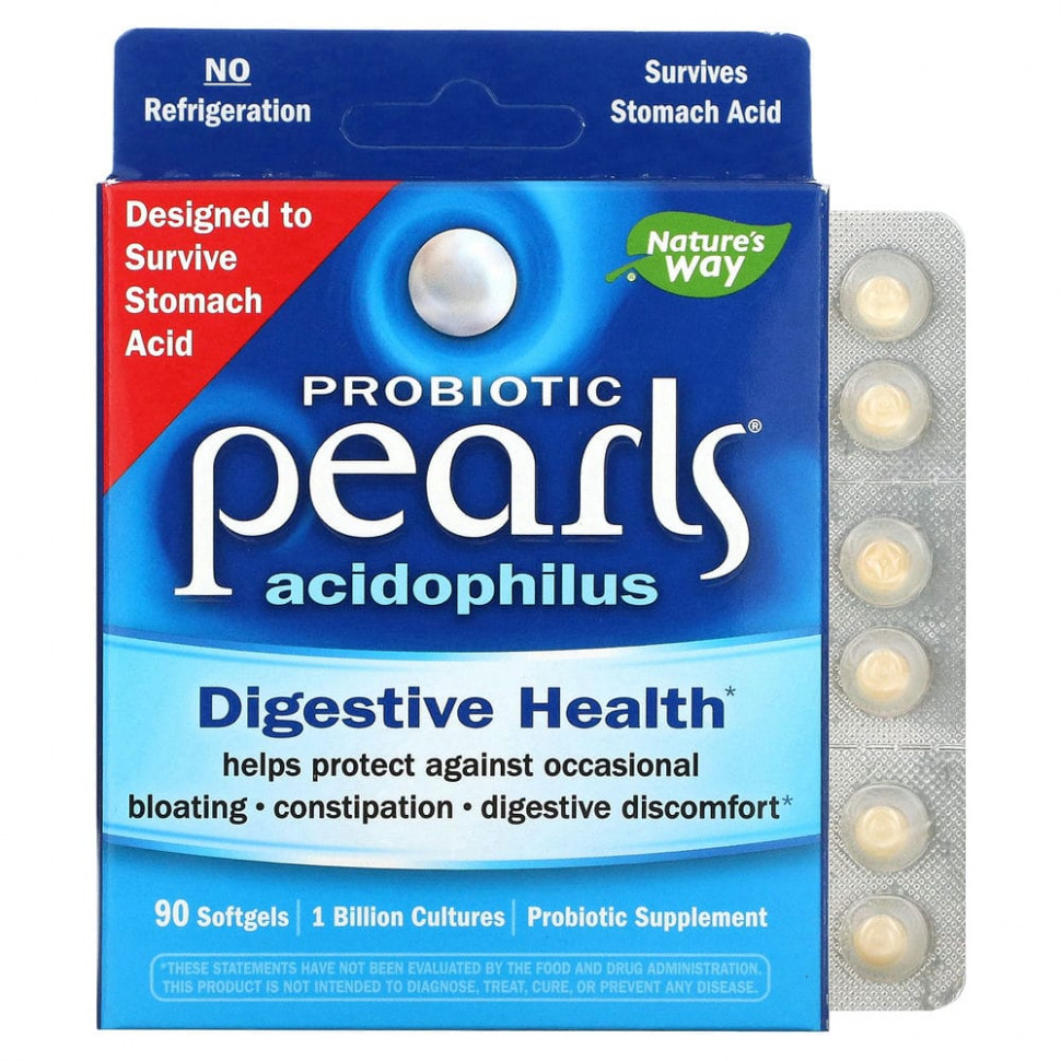   Nature's Way, Probiotic Pearls Acidophilus, 90      -     , -  