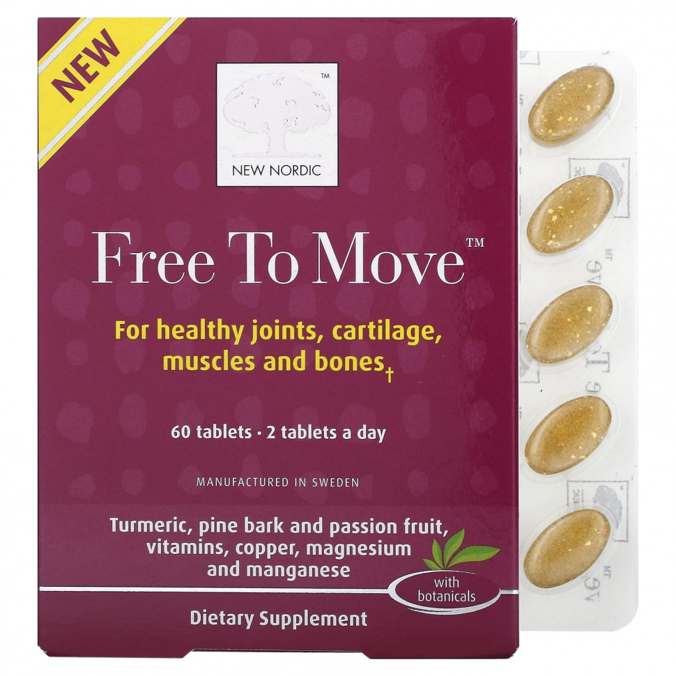  New Nordic US Inc, Free to Move, 60   IHerb ()