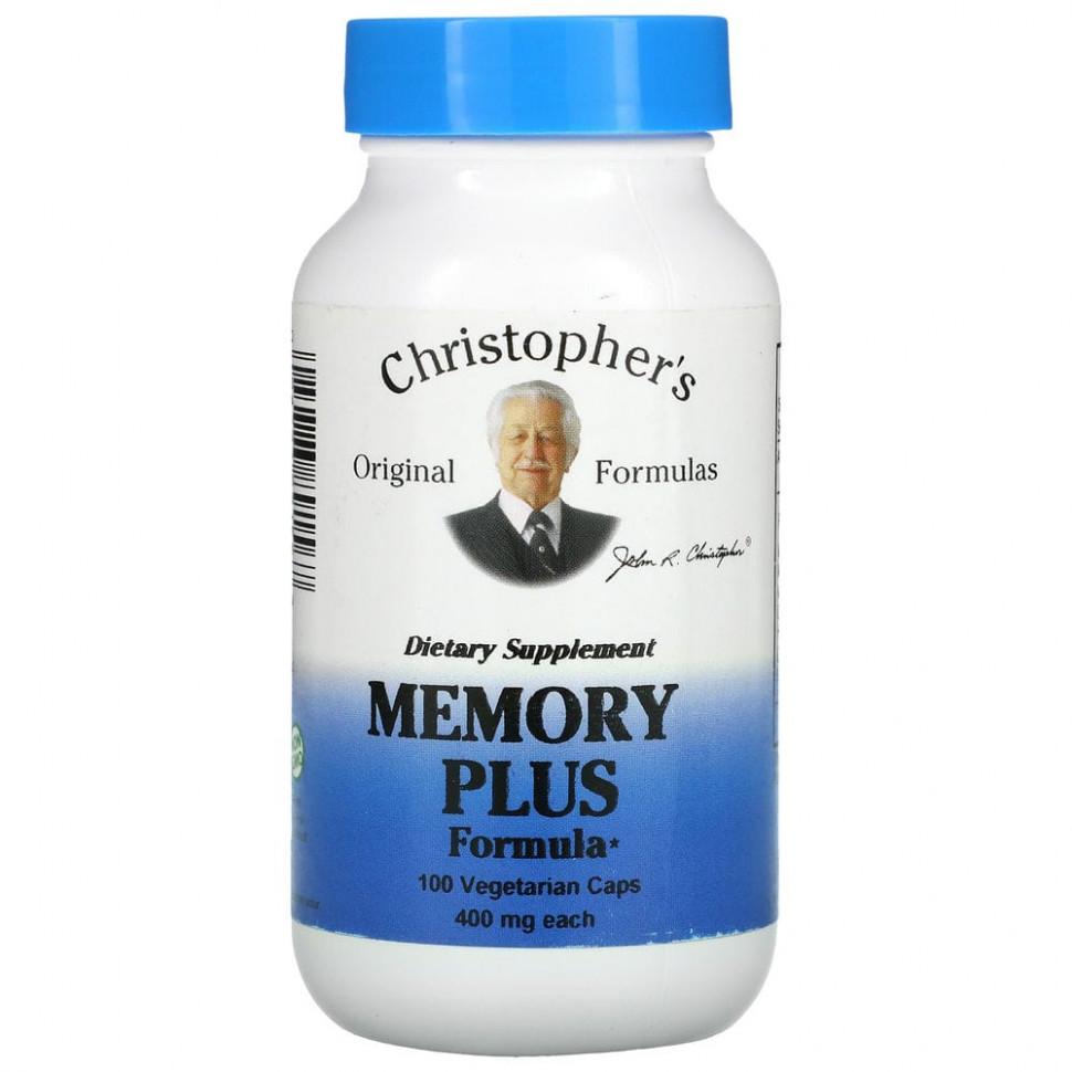   Christopher's Original Formulas, Memory Plus Formula, 450 mg, 100 Vegetarian Caps   -     , -  