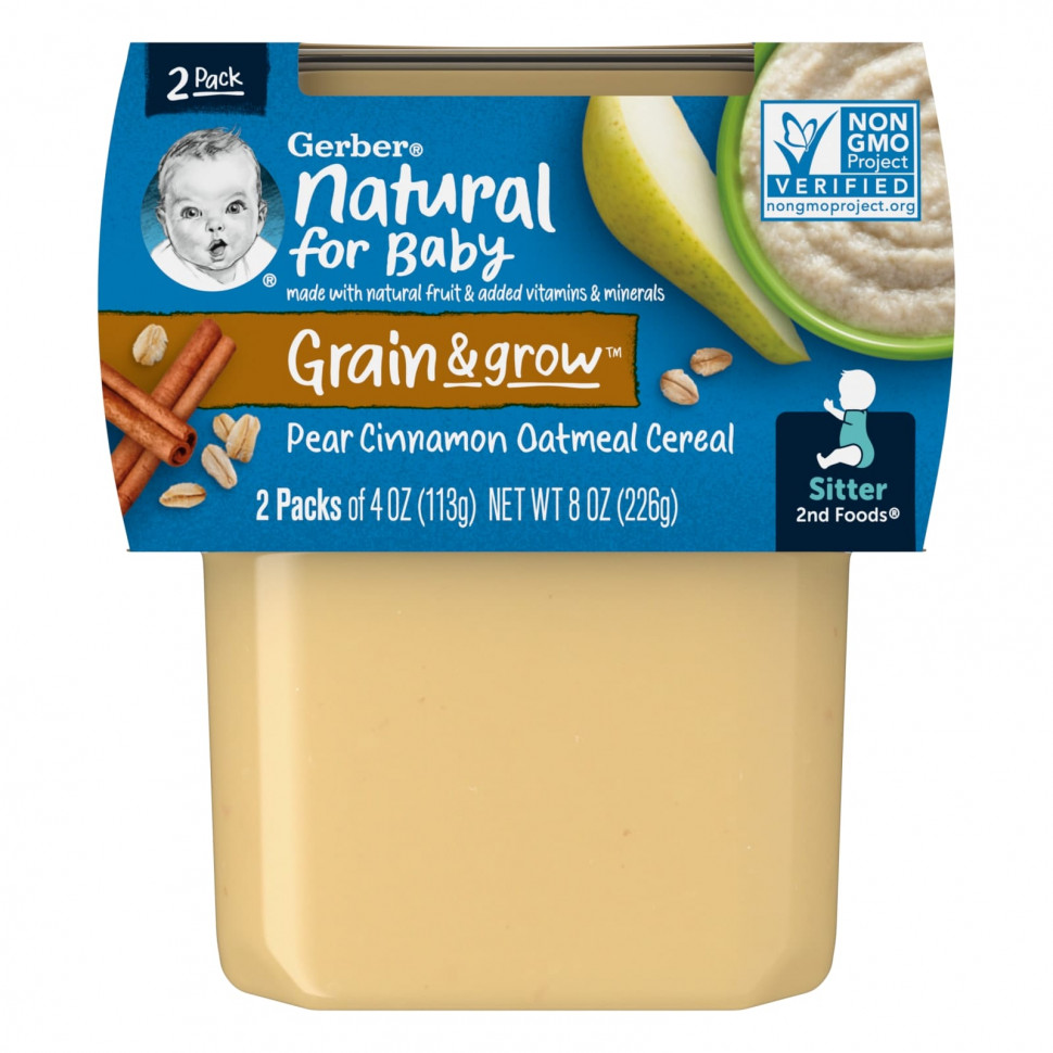   Gerber, Natural for Baby, Grain & Grow, 2nd Foods,    , , 2   113  (4 )   -     , -  