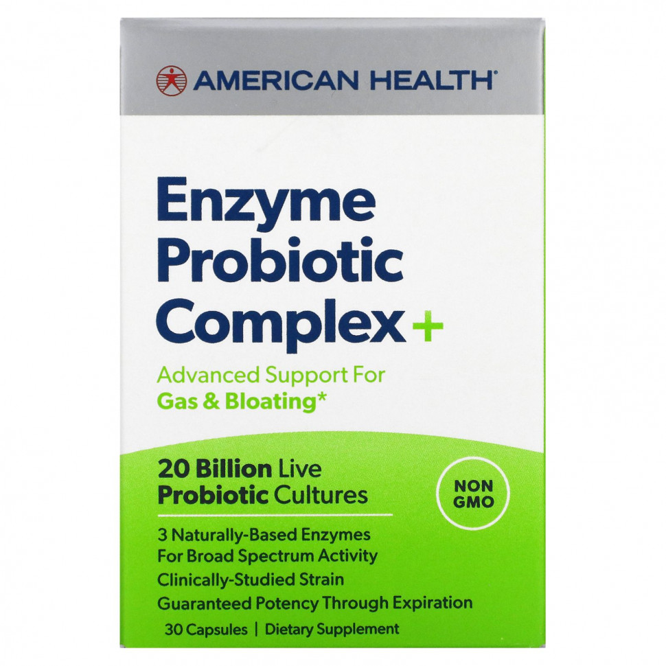   American Health, Enzyme Probiotic Complex +, 30    -     , -  