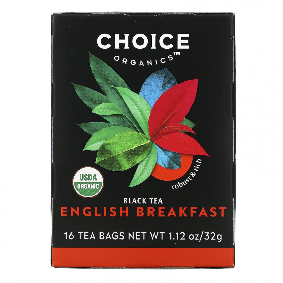   Choice Organic Teas, Black Tea, English Breakfast, 16  , 32  (1,12 )   -     , -  