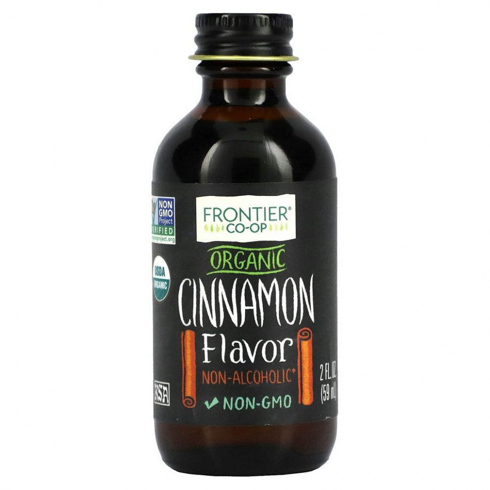   Frontier Co-op, Organic Cinnamon Flavor, Non-Alcoholic, 2 fl oz (59 ml)   -     , -  