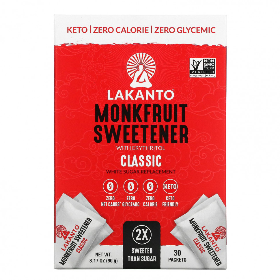   Lakanto, Monkfruit Sweentener, Classic, 3.17 oz (90 g)   -     , -,   