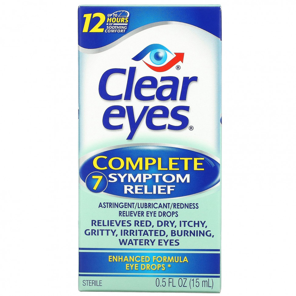   Clear Eyes, Complete 7 Symptom Relief,   /  /    ,  , 15  (0,5 . )   -     , -,   