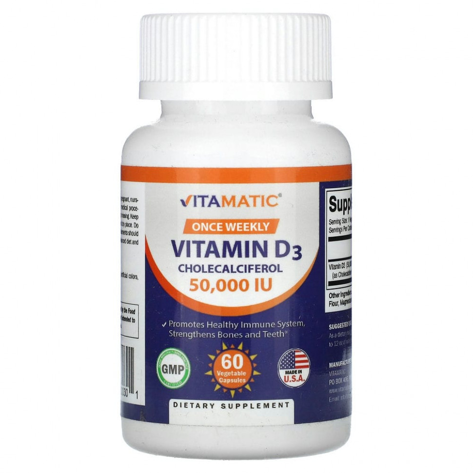   Vitamatic,  D3, 50 000 , 60     -     , -,   