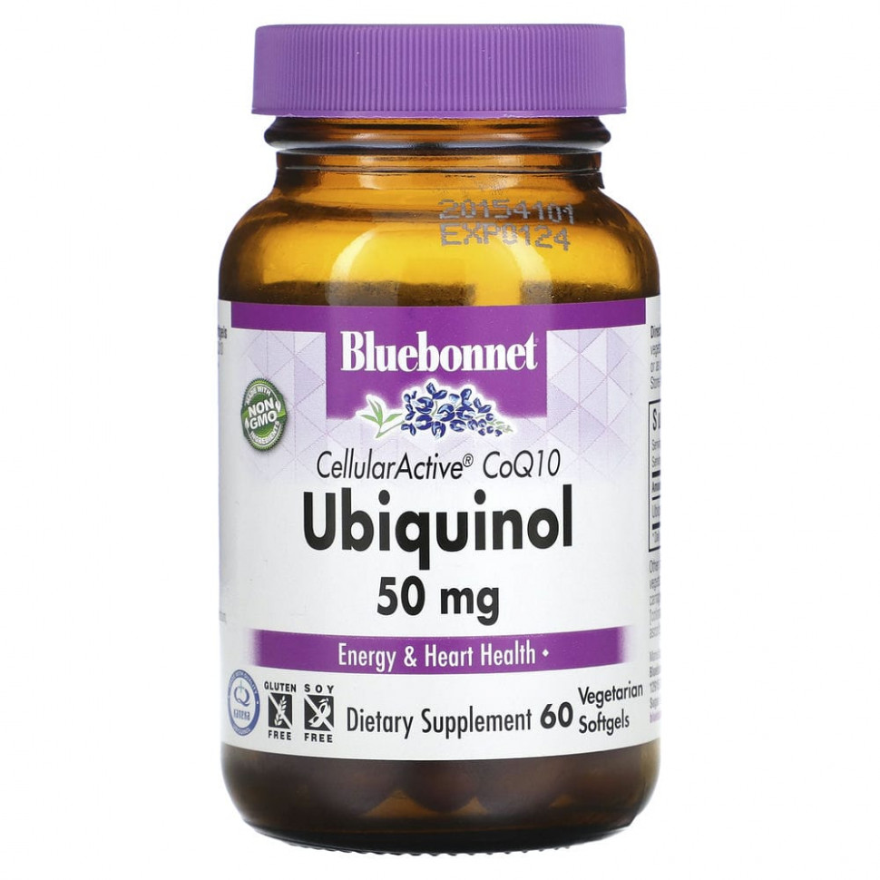   Bluebonnet Nutrition, Ubiquinol, Cellular Active CoQ10, 50 , 60     -     , -  