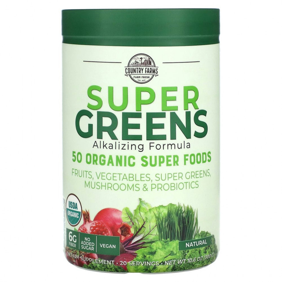   Country Farms, Super Greens,    ,   , 300  (10,6 )   -     , -  