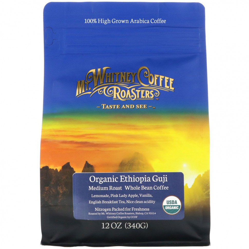   Mt. Whitney Coffee Roasters, Organic Ethiopia Guji,    ,  , 340  (12 )   -     , -,   