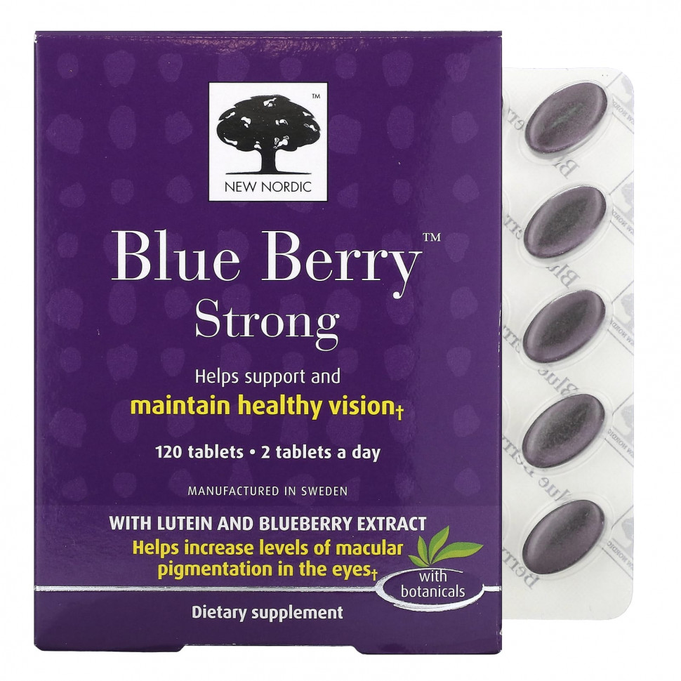   New Nordic US Inc, Blue Berry Strong, 120    -     , -  