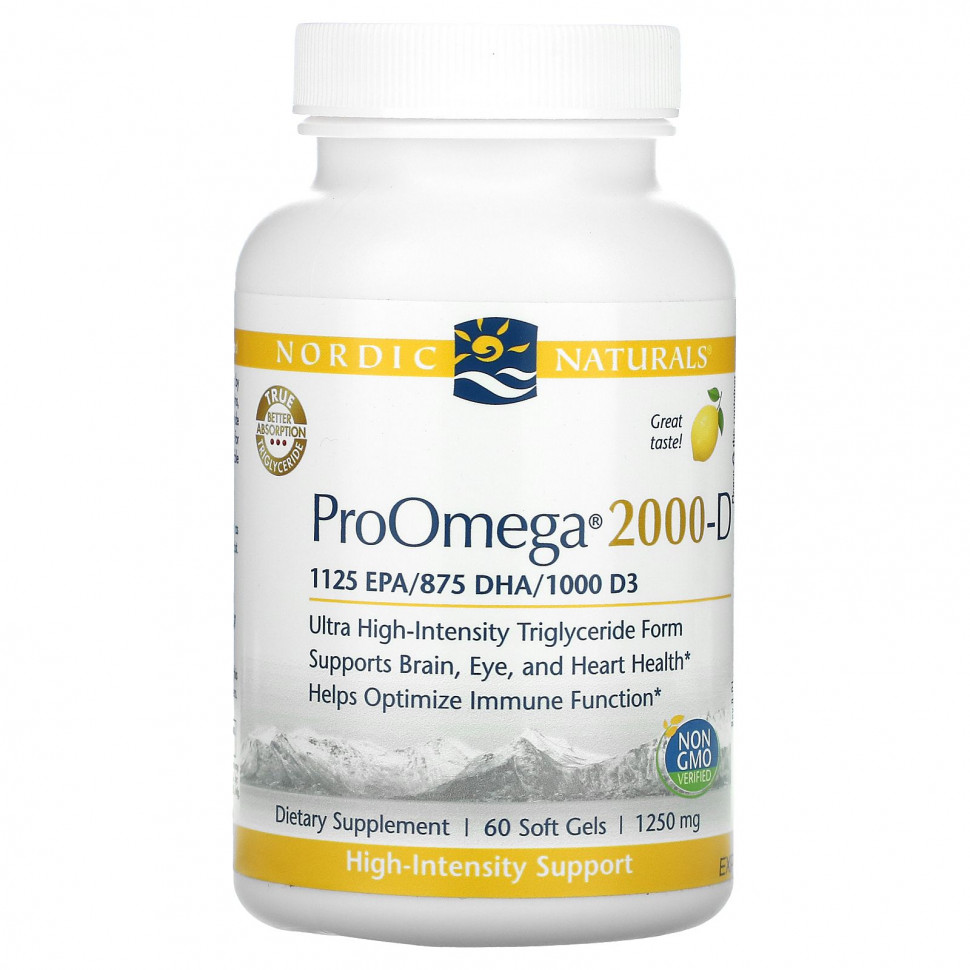   Nordic Naturals, ProOmega 2000-D, , 1250 , 60     -     , -  