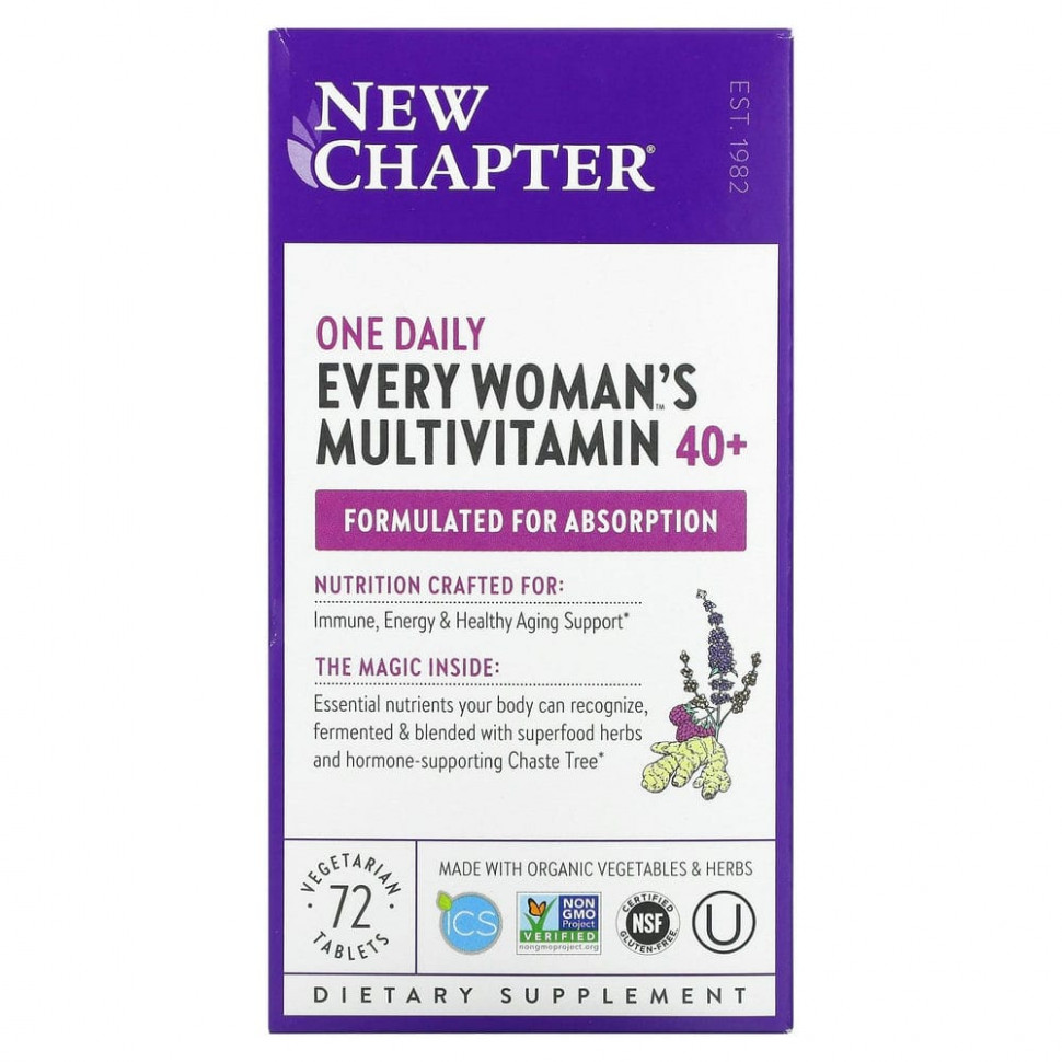   New Chapter, 40+ Every Woman's One Daily,          40 , 72     -     , -  