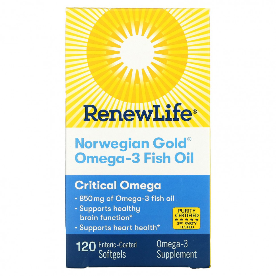   Renew Life,    -3 Norwegian Gold, 850 , 120       -     , -  