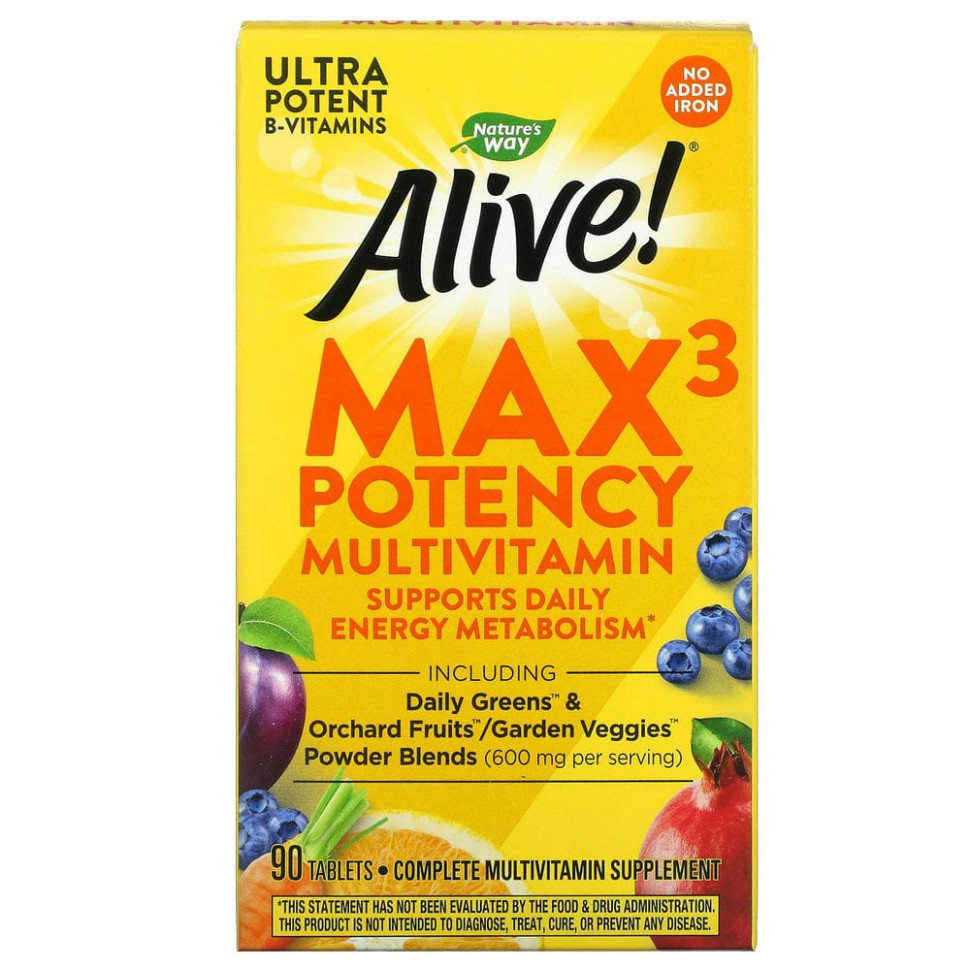   Nature's Way, Alive! Max3 Daily,  ,   , 90    -     , -,   