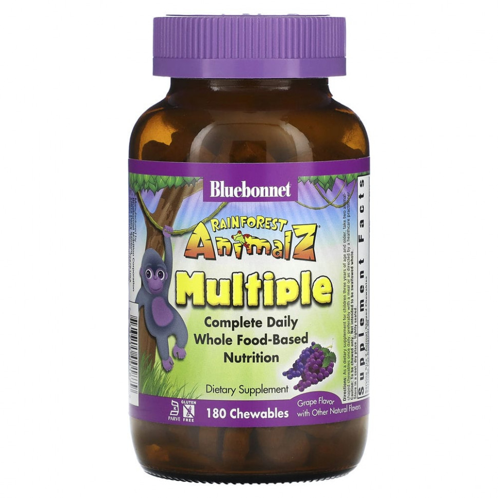   Bluebonnet Nutrition, Rainforest Animalz,     ,     , 180        -     , -  