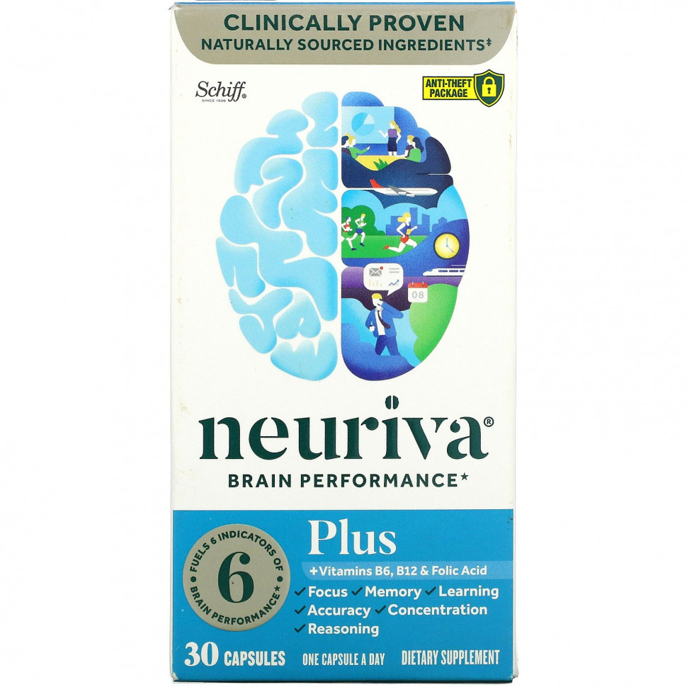 ���� Schiff, Neuriva Brain Performance Plus, 30 Capsules  IHerb (������)