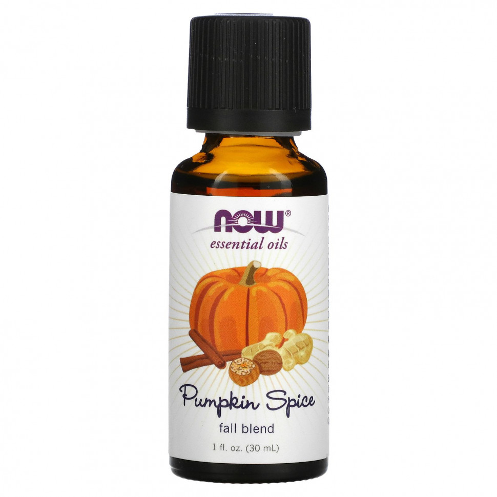   NOW Foods, Essential Oils, Pumpkin Spice, Fall Blend, 1 fl oz (30 ml)   -     , -  