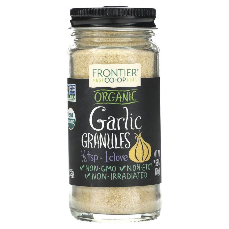   Frontier Co-op, Organic Garlic, Granules, 2.68 oz (76 g)   -     , -  