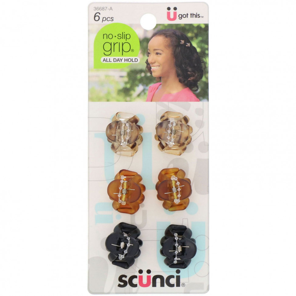   Scunci,  - No Slip Grip,  , 6    -     , -  