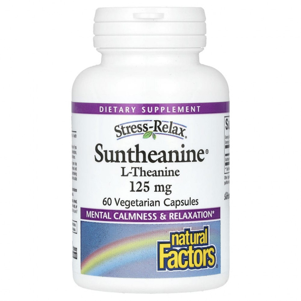   Natural Factors, Stress-Relax, Suntheanine, L-, 125 , 60     -     , -  