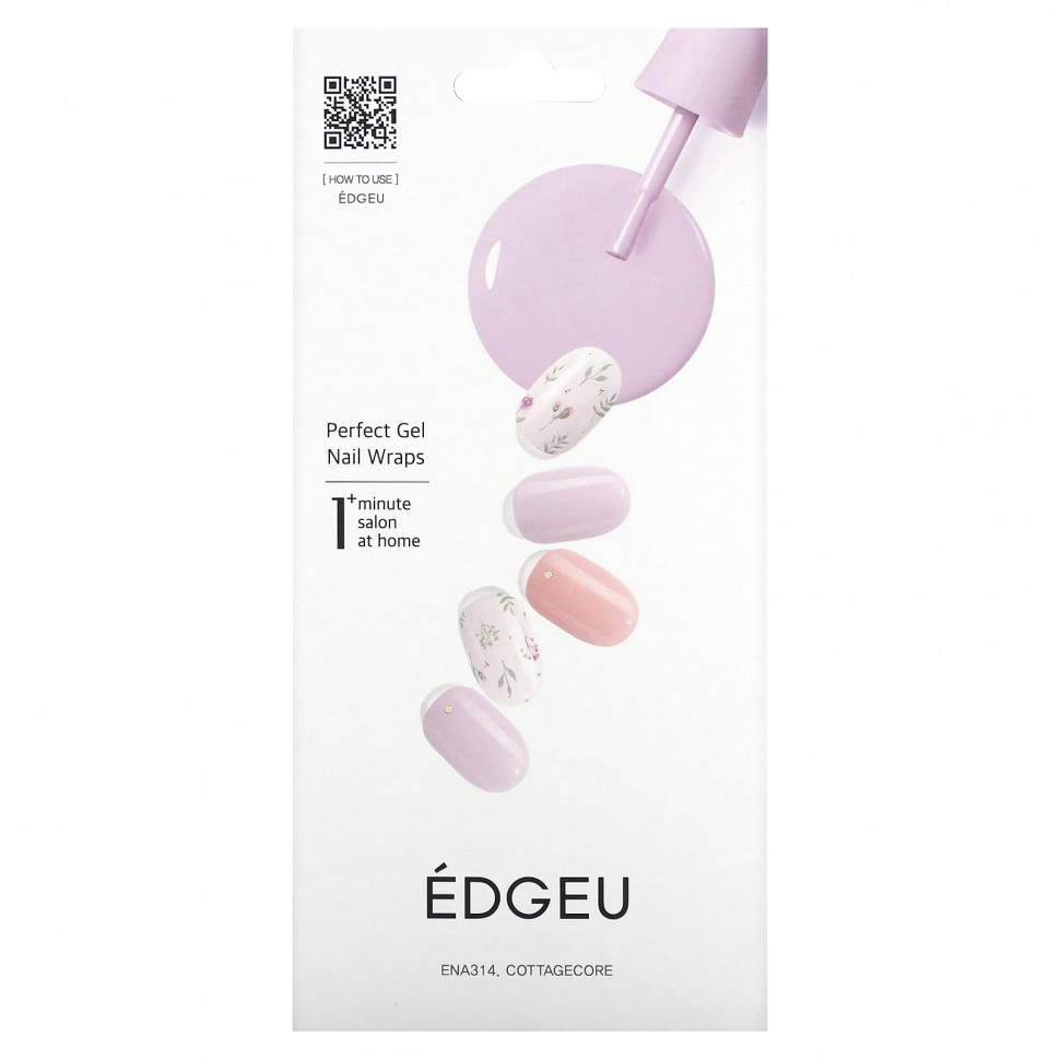   Edgeu, Perfect Gel Nail Wraps, ENT314, Cottagecore,   16    -     , -  