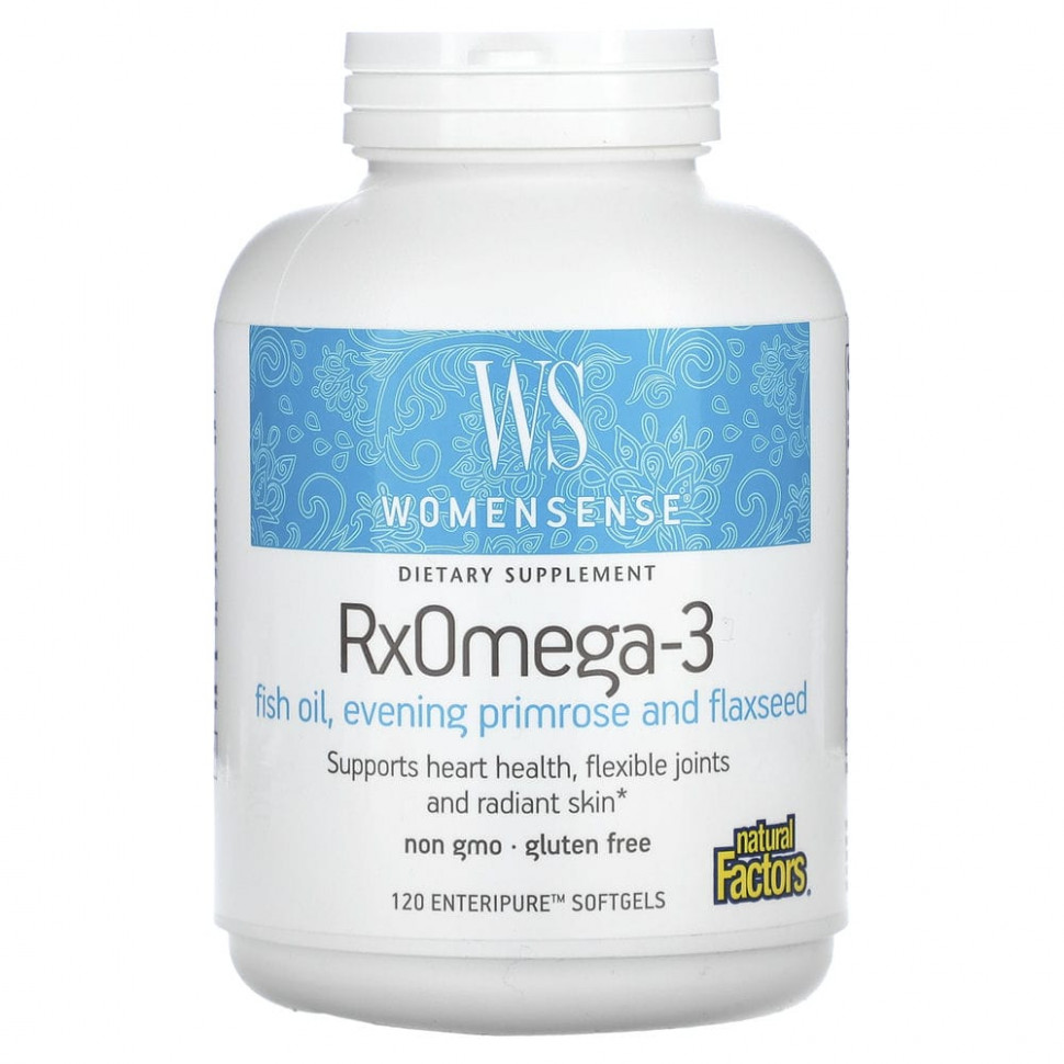   Natural Factors, WomenSense, RxOmega-3, 120   Enteripure   -     , -  