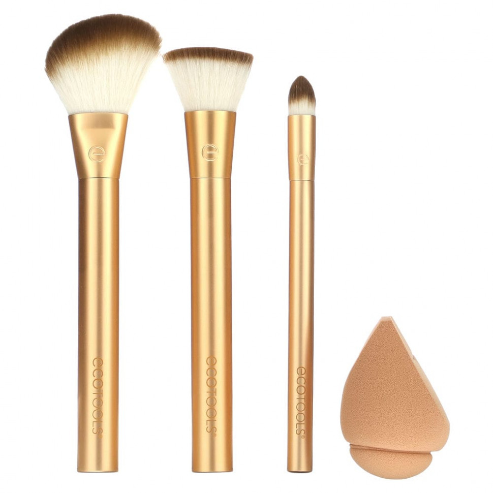   EcoTools, Precious Metals, Face Blend + Sculpt Set,   4    -     , -,   