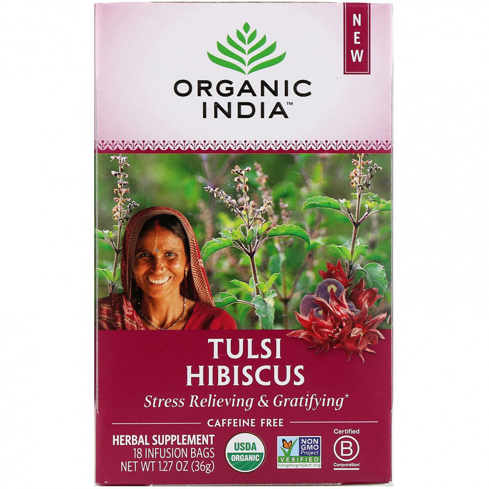   Organic India, Tulsi Tea, ,  , 18   , 36  (1,27 )   -     , -,   