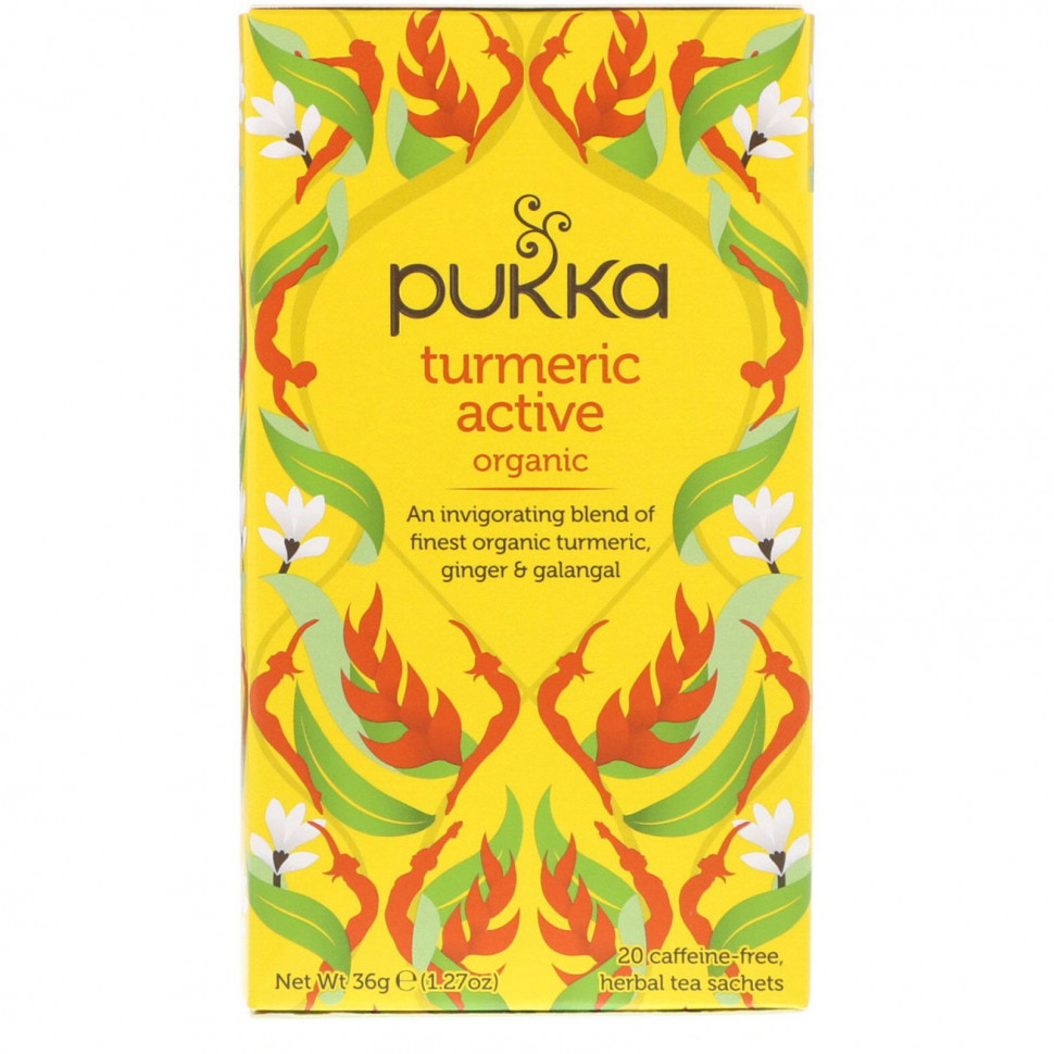  Pukka Herbs, Organic Turmeric Active,  , 20   , 36  (1,27 )  IHerb ()