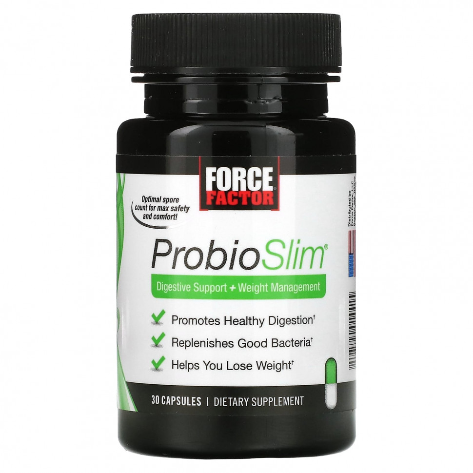   Force Factor, ProbioSlim,   +  , 30    -     , -  