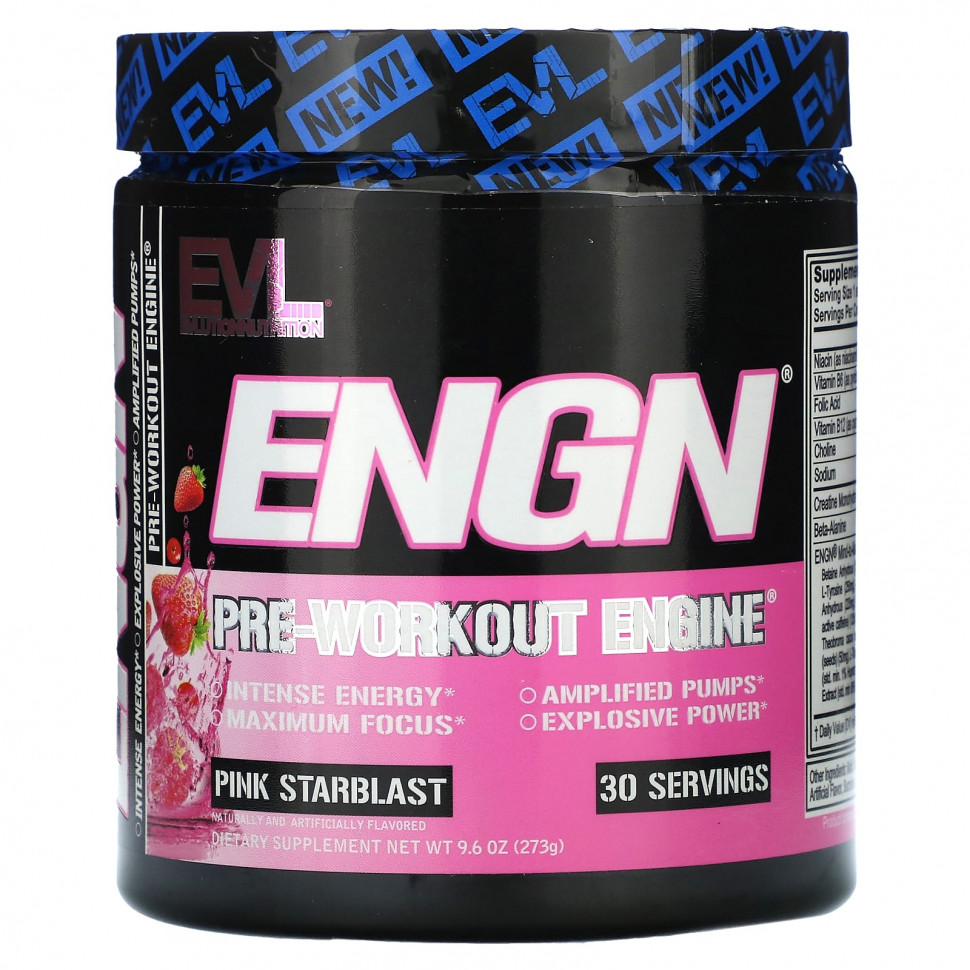   EVLution Nutrition, ENGN, Pre-Workout Engine, Pink Starblast, 273  (9,6 )   -     , -  