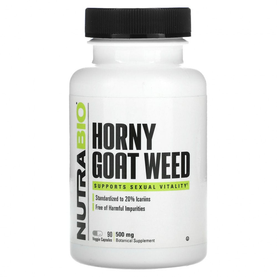   Nutrabio Labs, Horny Goat Weed, 500 , 90     -     , -  