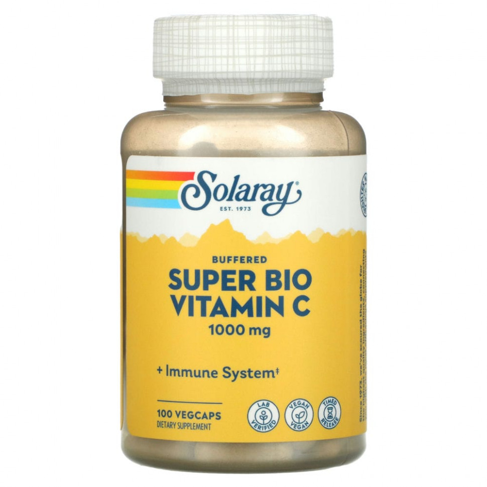  Solaray, Super Bio Vitamin C,  C  , 100    IHerb ()