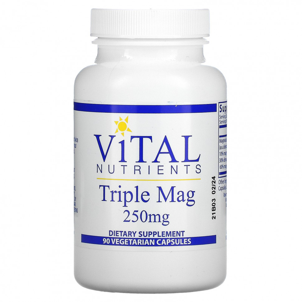   Vital Nutrients, Triple Mag, 250 , 90     -     , -  