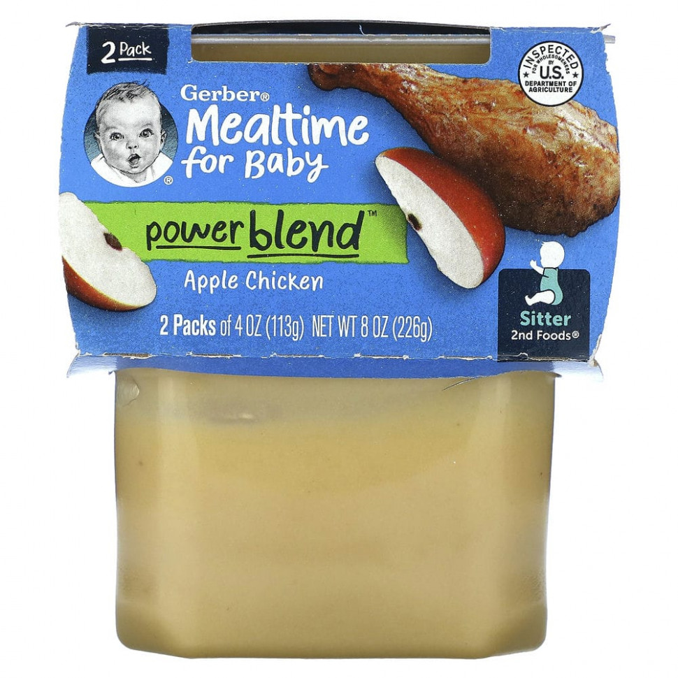   Gerber, Mealtime for Baby, PowerBlend, 2nd Foods,   , 2   113  (4 )   -     , -  