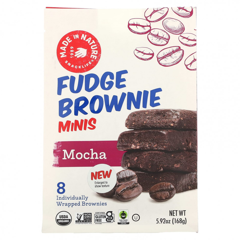   Made in Nature, Fudge Brownie Minis, , 8 , 168  (5,92 )   -     , -,   