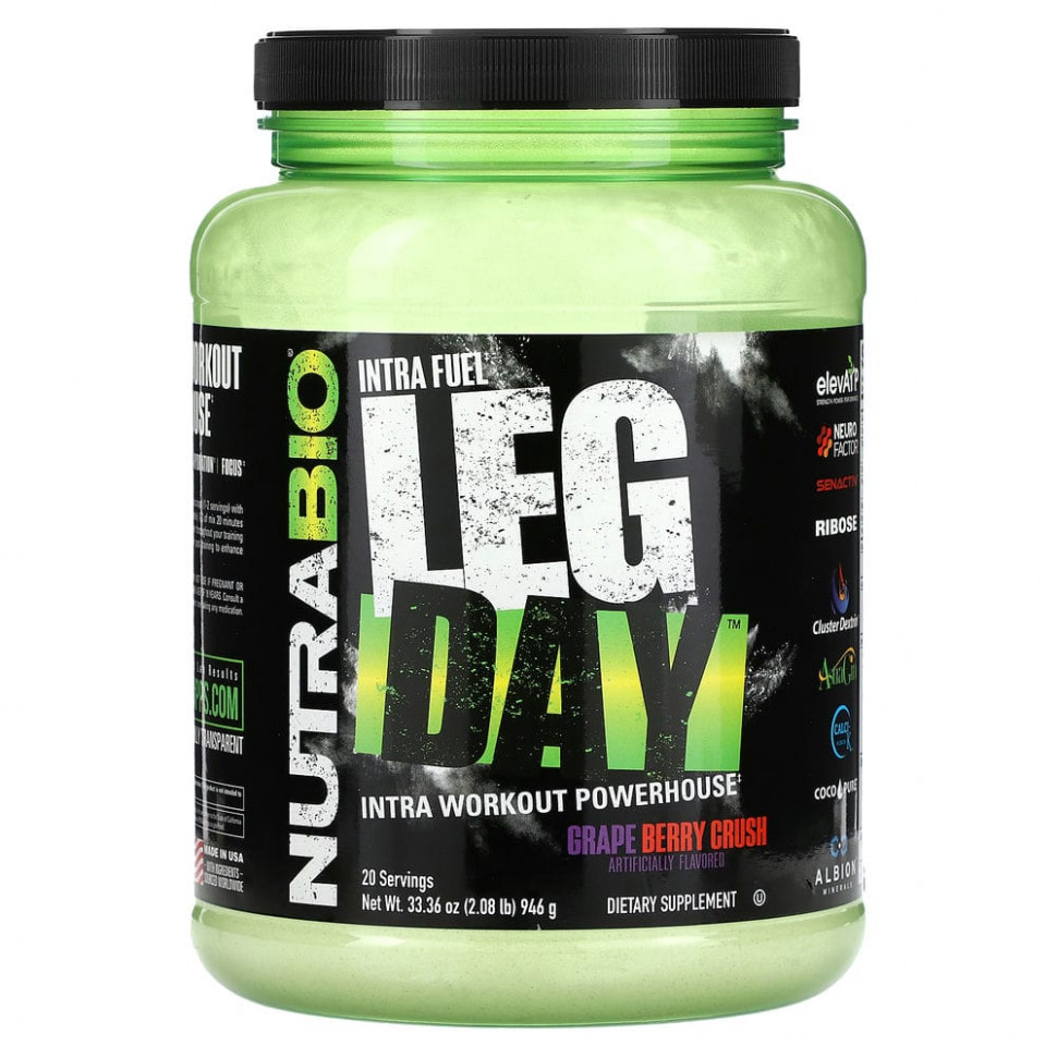   Nutrabio Labs, Intra Fuel Leg Day, Grape Berry Crush, 946  (2,08 )   -     , -  