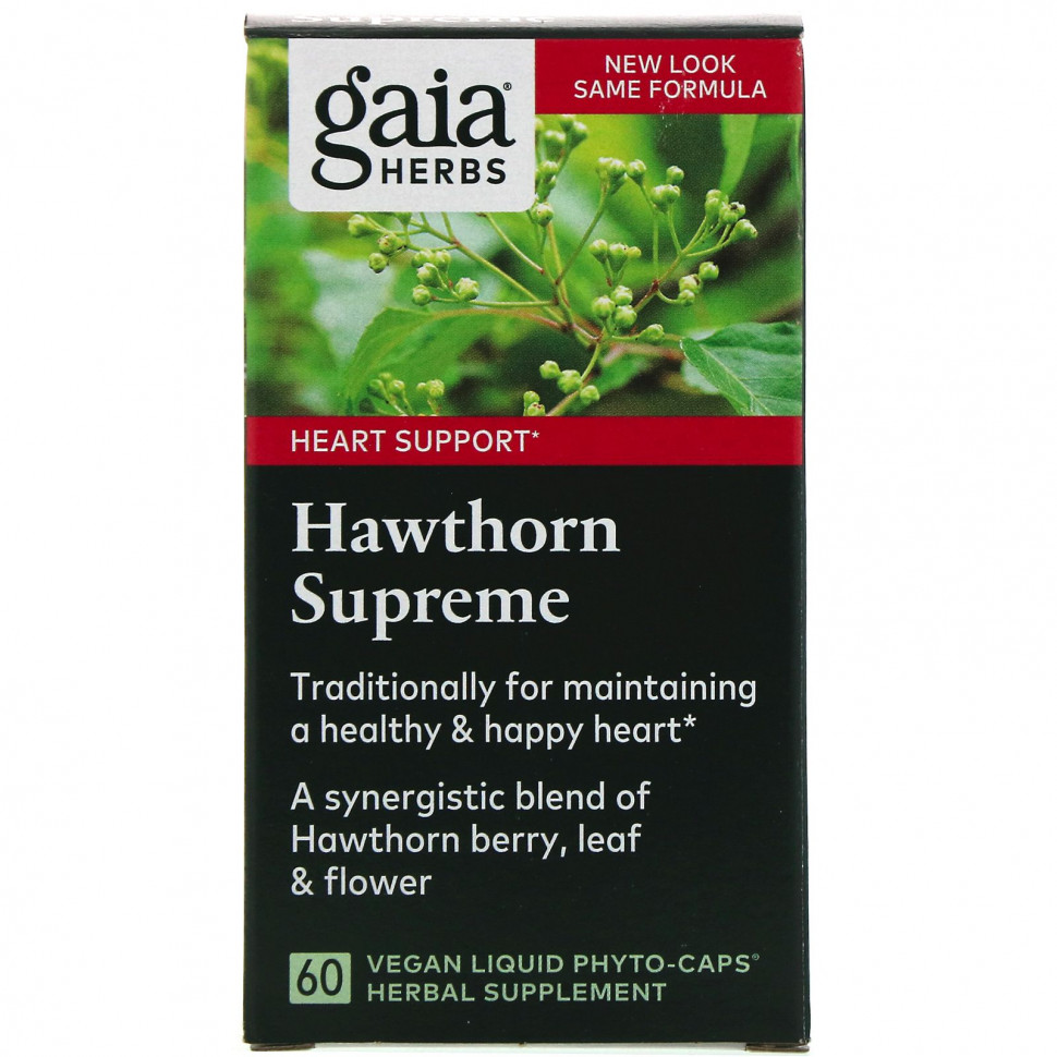   Gaia Herbs, Hawthorn Supreme, 60       -     , -  