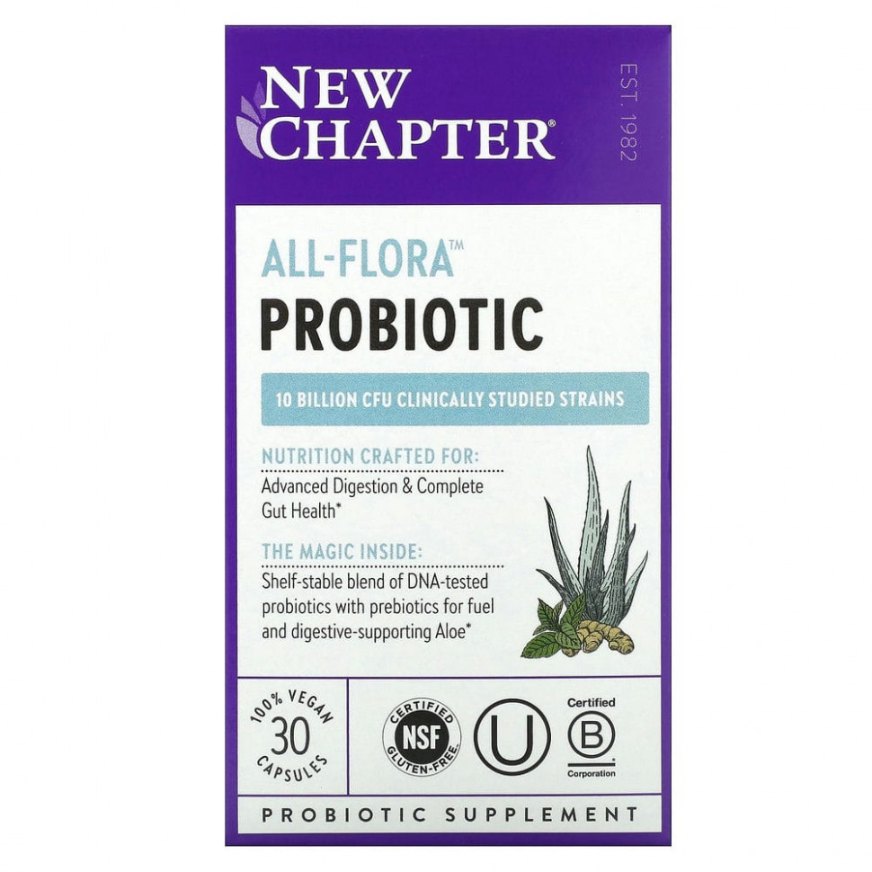   New Chapter, Probiotic All-Flora, 30 Vegan Capsules   -     , -  