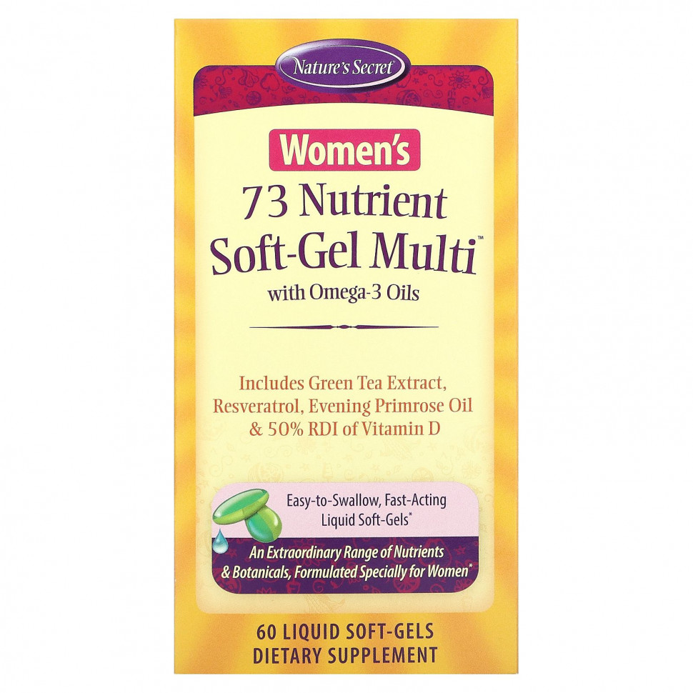   Nature's Secret, 73 Nutrient Soft-Gel Multi,      -3, 60     -     , -  