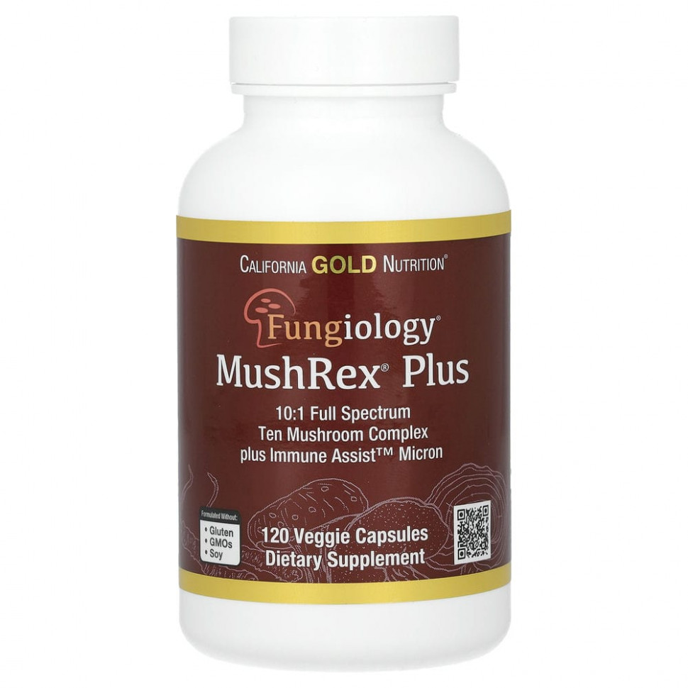   California Gold Nutrition, Fungiology, MushRex Plus, Immune Assist Micron,    ,   , 120     -     , -,   