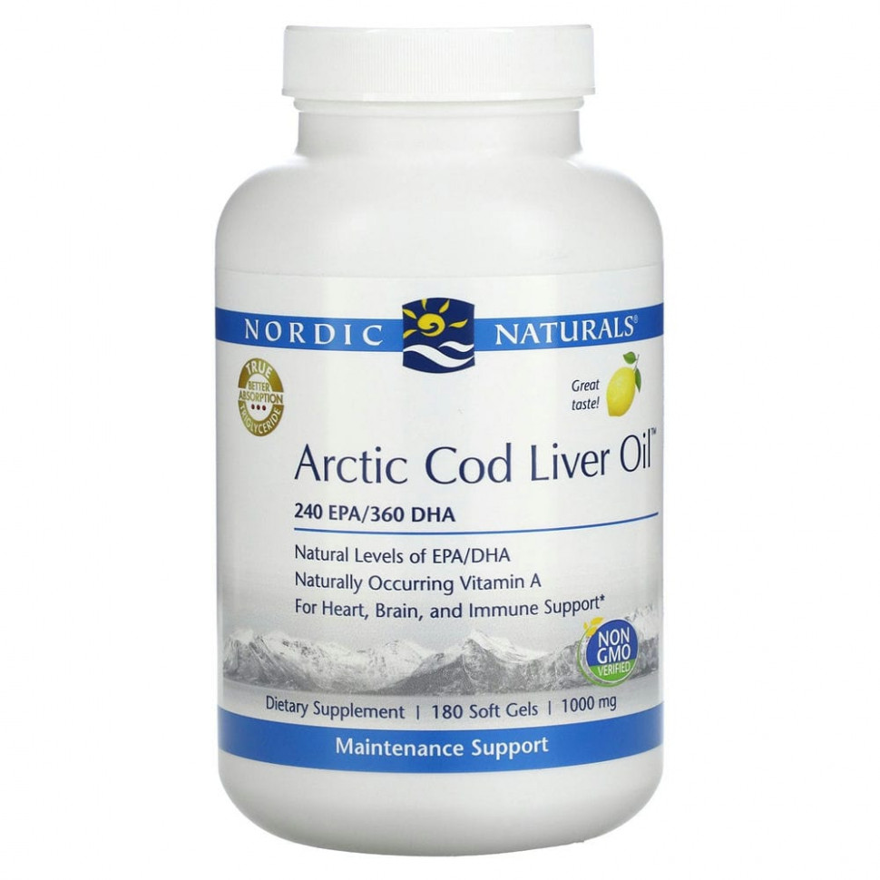   Nordic Naturals, Arctic Cod Liver Oil,    ,   , 1000 , 180     -     , -,   