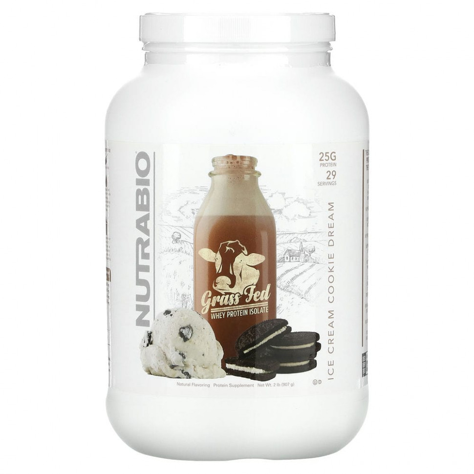   Nutrabio Labs,    Grass Fed, Ice Cream Cookie Dream, 907  (2 )   -     , -  