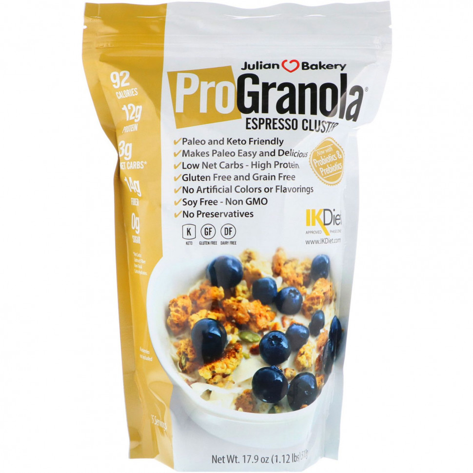   Julian Bakery,  Pro Granola, Espresso Cluster, 510  (17,9 )   -     , -  