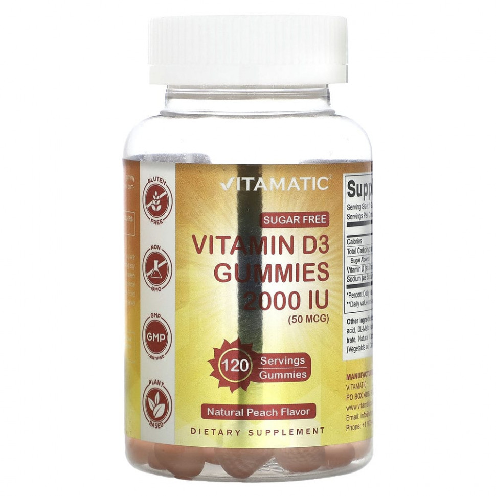  Vitamatic,     D3,   , 2000  (50 ), 120    IHerb ()