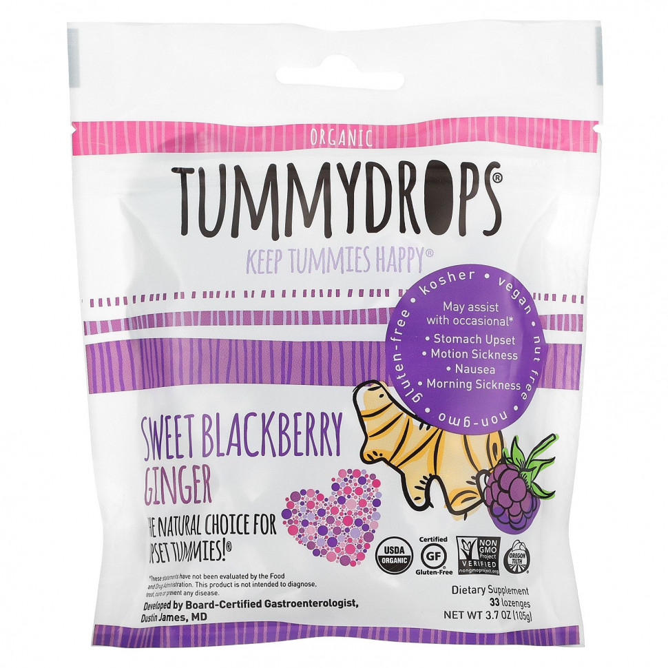   Tummydrops, Organic,    , 33 , 105  (3,7 )   -     , -  