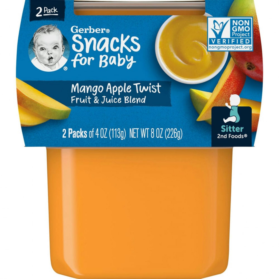   Gerber, Snacks For Baby, 2nd Foods,   , 2 , 113  (4 )   -     , -  